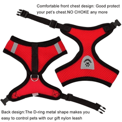Adjustable Mesh Cat Harness Vest with Leash Set for Small to Medium Pets