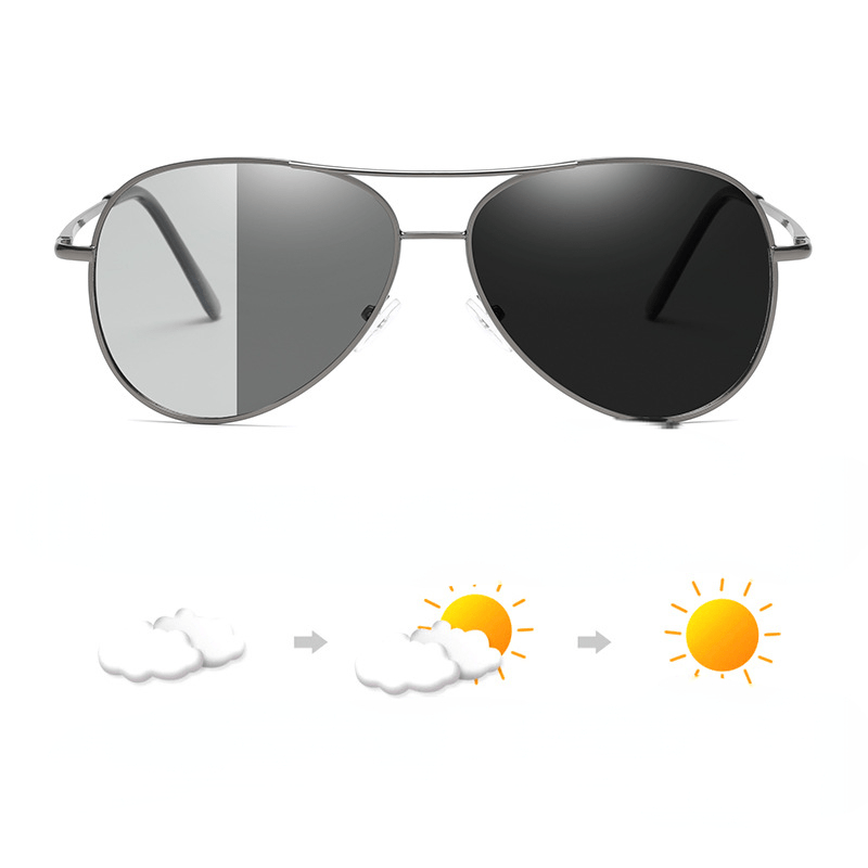 Men's Polarized Photochromic Sunglasses UV Protection