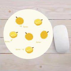 Floral Letter Print Round Non-slip Mouse Pad for Office Home Computer Gaming