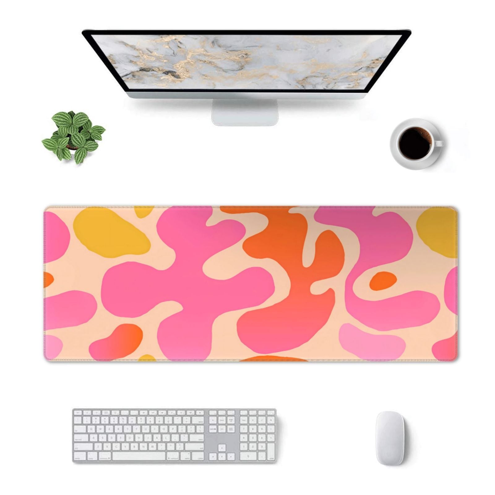 Abstract Non Slip Rubber Base Desk Mat