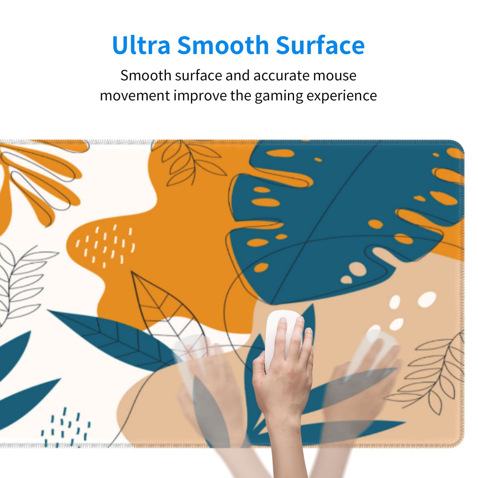 Stylish Palm Leaf Pattern Mouse Pad