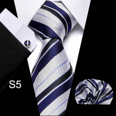 1pc Business Tie Set with Cuff Square Scarf