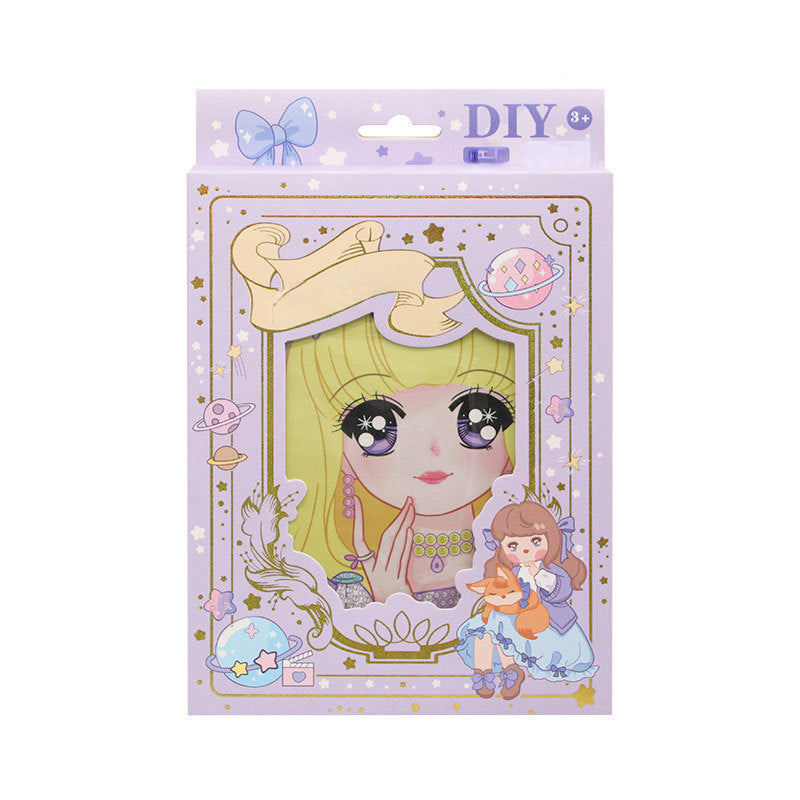 Cartoon Beauty Girl Diamond Painting DIY With Diamond Painting Sticker