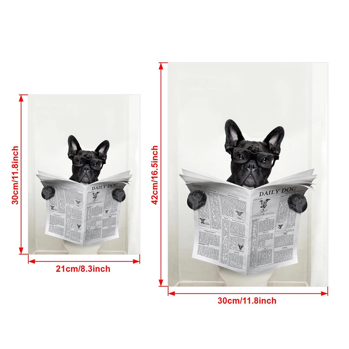 French Bulldog Poster & Canvas Funny Dog Toilet Wall Art Home Decor