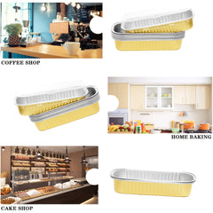 20 50pcs Disposable Baking Tin Foil Pan With Lid 7 75 Oz