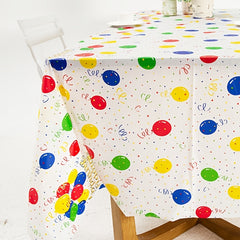Happy Birthday Balloons Tablecloth for Parties and Events
