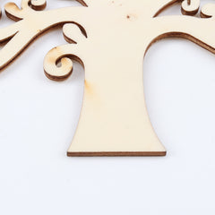 10pcs Natural Wooden Life Tree Carved Painting Craft Scrapbooking DIY