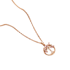 Rhinestone Tree Of Life Pendant Necklace - Birthday Gift For Girls