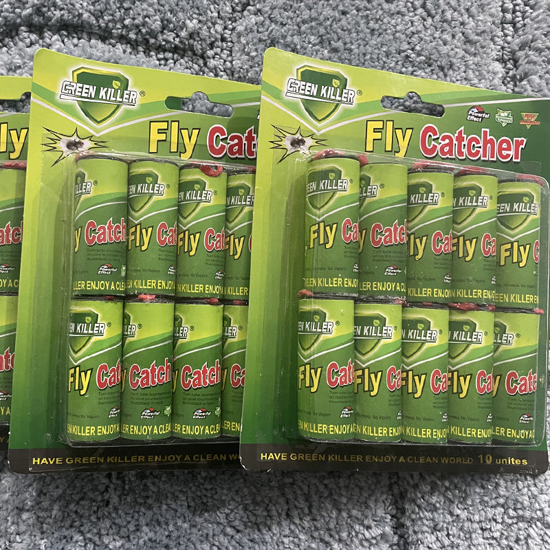 10pcs Fly Catch Trap Fly Paper Cockroach Medicine Pest Supplies