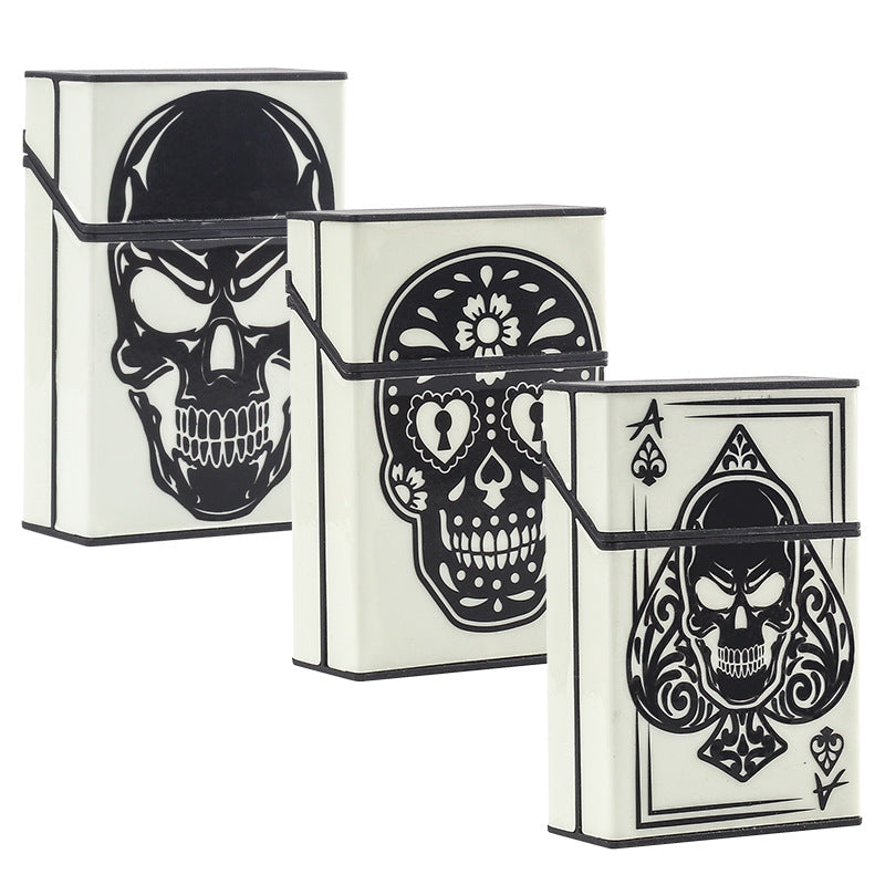 20 Nightlight Cigarette Boxes Soft Bag Storage Skeleton Portable Plastic Men's