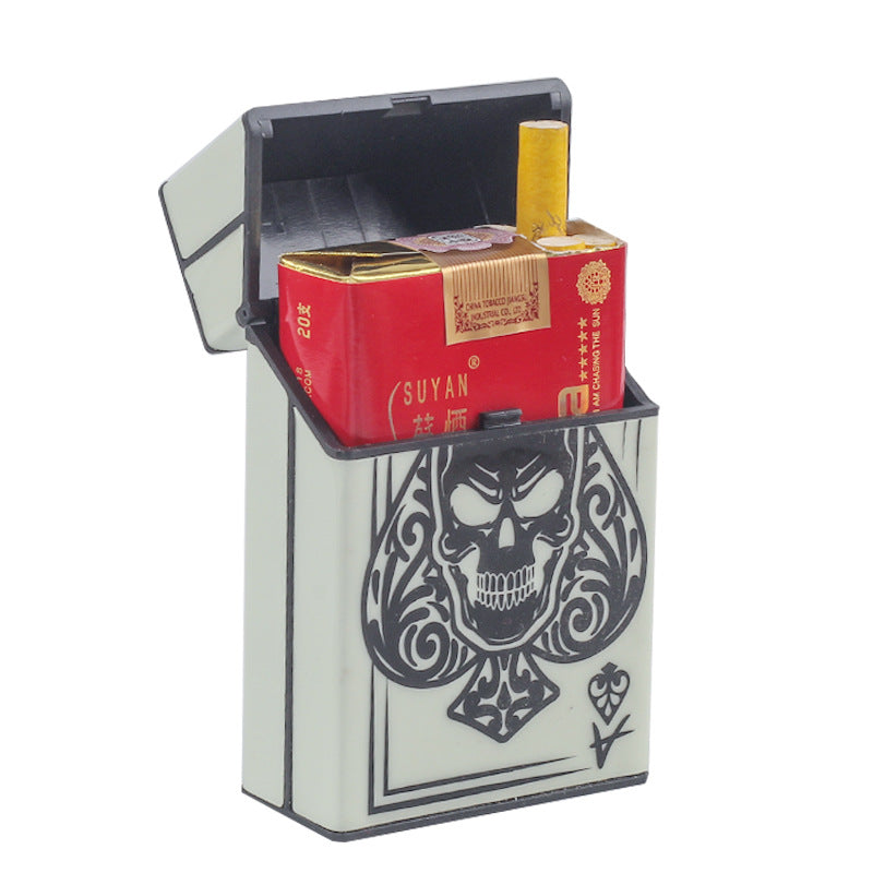 20 Nightlight Cigarette Boxes Soft Bag Storage Skeleton Portable Plastic Men's