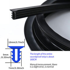 Universal Windshield Sealant & Soundproof Rubber Strip for Car Panel Seal