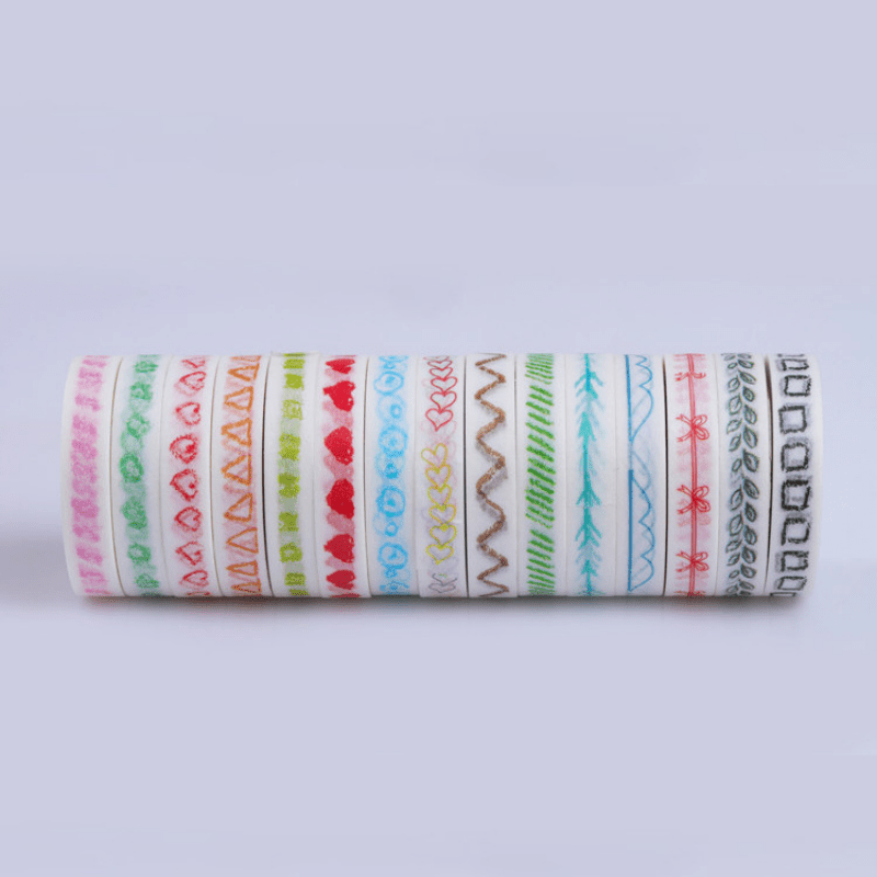8mm 10m Washi Tape Cartoon Print for Scrapbooking Cut out Borders Divider