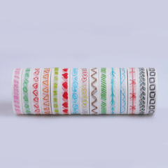 8mm 10m Washi Tape Cartoon Print for Scrapbooking Cut out Borders Divider