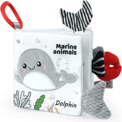 Baby Soft Cloth Book with 3D Animals Tails for Early Development