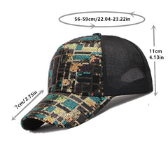 Men's Sequin Mesh Baseball Cap