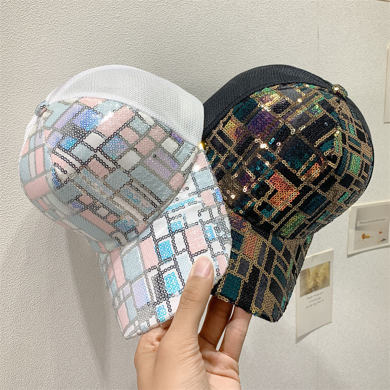 Men's Sequin Mesh Baseball Cap