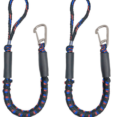 4ft Bungee Dock Lines - Secure Your Boat - Stainless Steel Snap Hooks