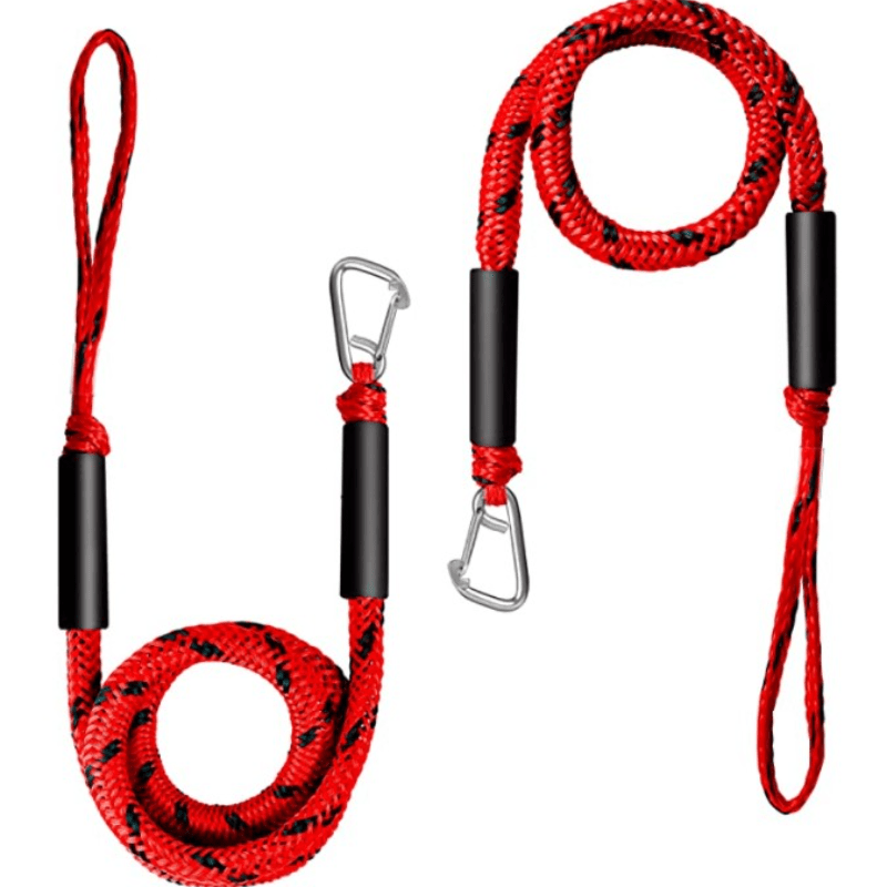 4ft Bungee Dock Lines - Secure Your Boat - Stainless Steel Snap Hooks