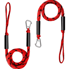 4ft Bungee Dock Lines - Secure Your Boat - Stainless Steel Snap Hooks