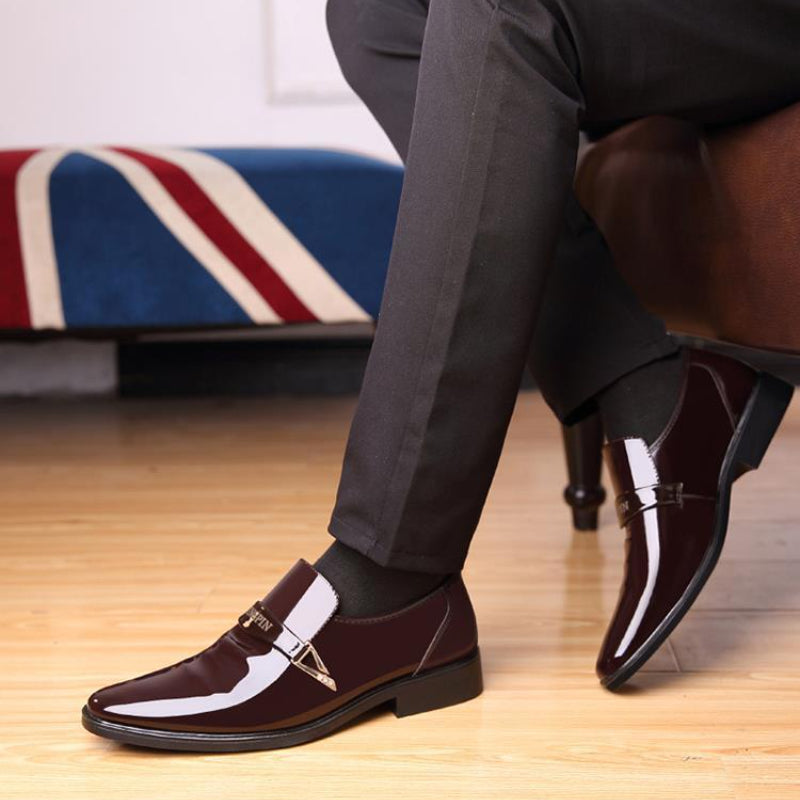 Men's Bright Leather Shoes Formal Dress Shoes For Wedding Party Office