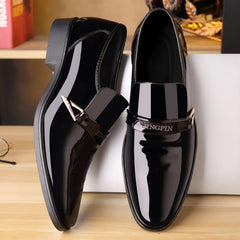 Men's Bright Leather Shoes Formal Dress Shoes For Wedding Party Office