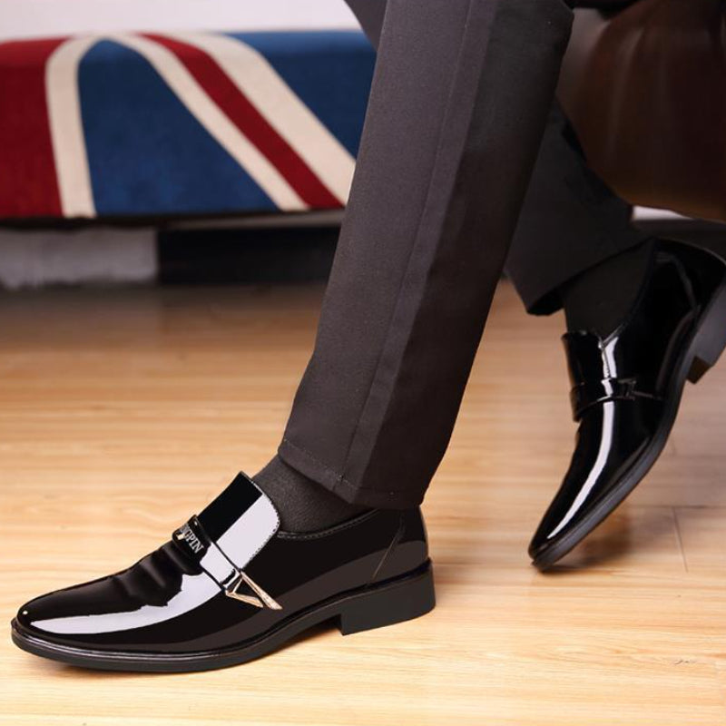 Men's Bright Leather Shoes Formal Dress Shoes For Wedding Party Office