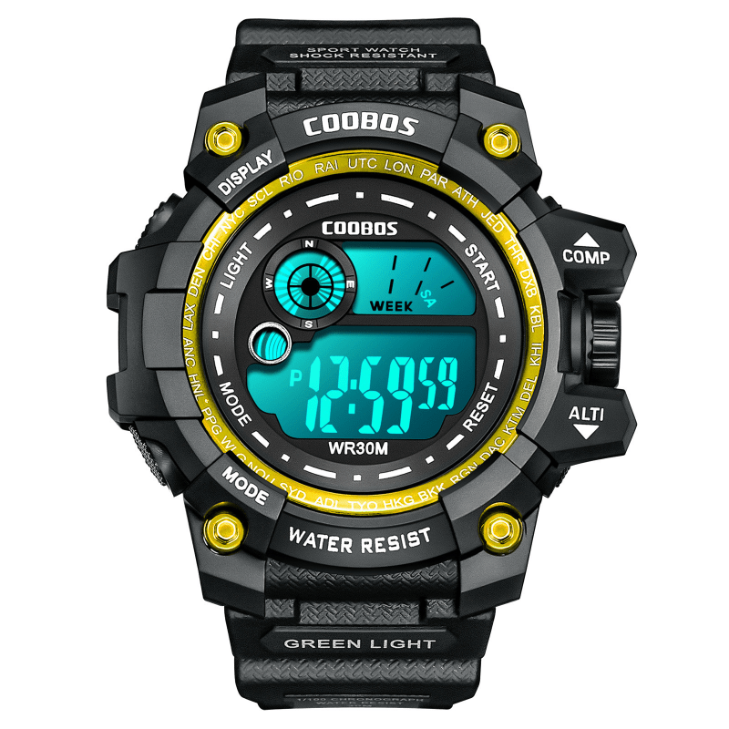 Kids LED Sports Watch Waterproof Luminous Boys Wristwatch