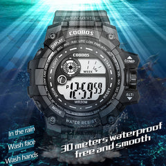 Kids LED Sports Watch Waterproof Luminous Boys Wristwatch