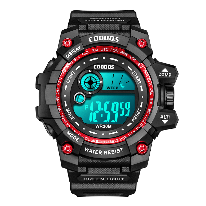 Kids LED Sports Watch Waterproof Luminous Boys Wristwatch