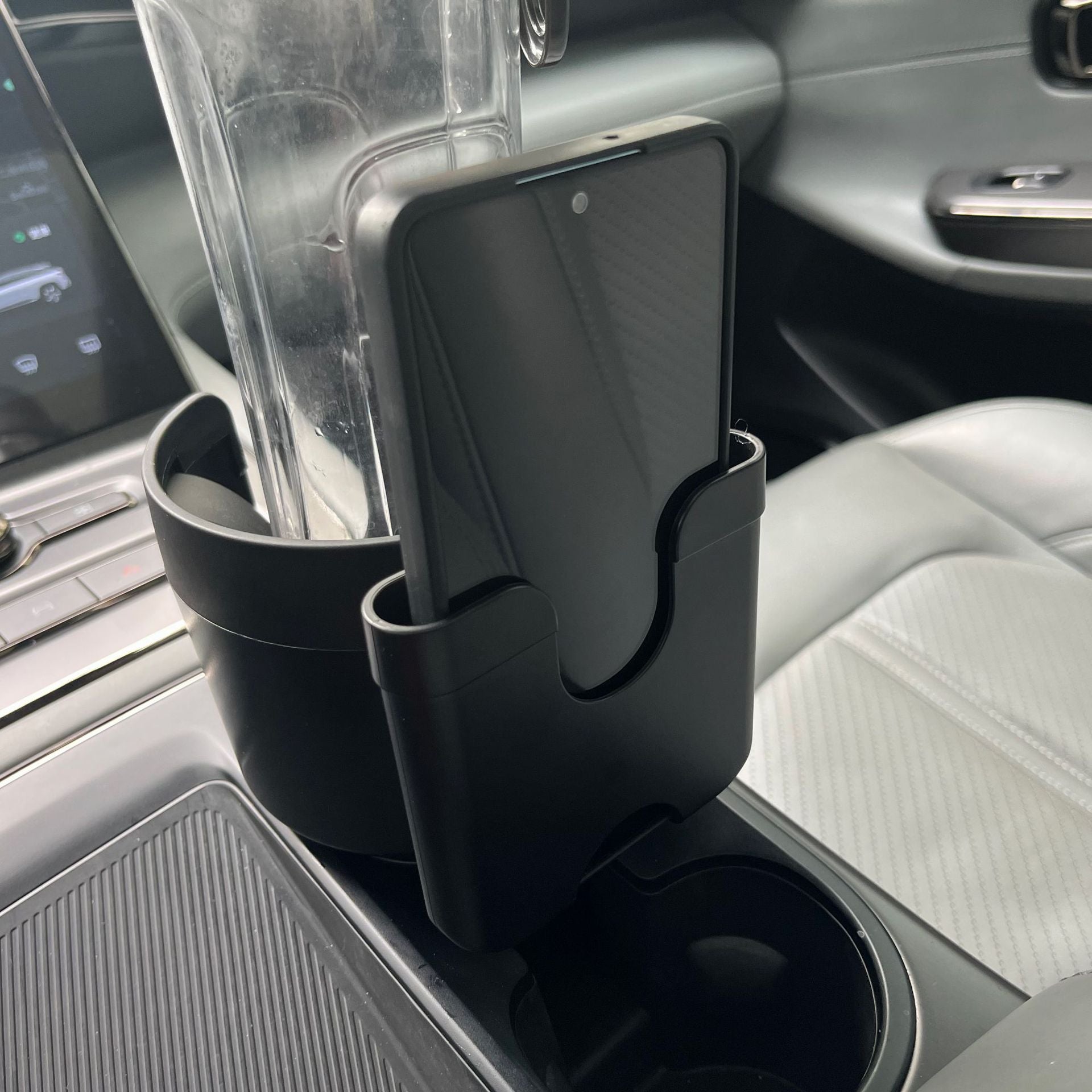 Car Cup Holder Expander with Phone Holder 2 in 1 Organizer