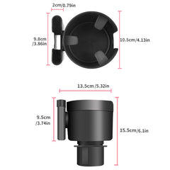 Car Cup Holder Expander with Phone Holder 2 in 1 Organizer