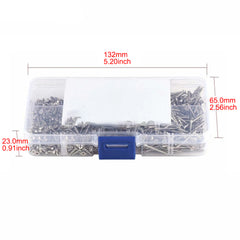 800pcs Stainless Steel Self Tapping Screw Assortment Kit
