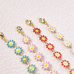 Daisy Flower Decor Bracelet Adjustable Hand Jewelry Gift For Girls