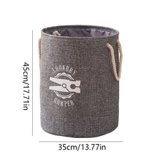 Round Foldable Laundry Basket Linen Storage Bucket Household Item Storage Basket