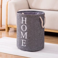 Round Foldable Laundry Basket Linen Storage Bucket Household Item Storage Basket