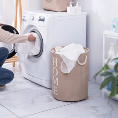 Round Foldable Laundry Basket Linen Storage Bucket Household Item Storage Basket