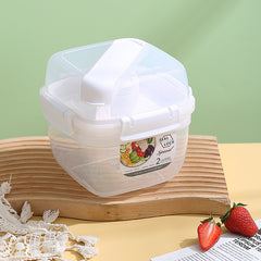 Large Capacity Double Layer Lunch Box for Fruit Salad and Microwave Oven Bento
