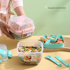 Large Capacity Double Layer Lunch Box for Fruit Salad and Microwave Oven Bento