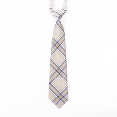 Adult Cotton Plaid Neckties Casual Skinny Slim Student Tie Necktie Gift