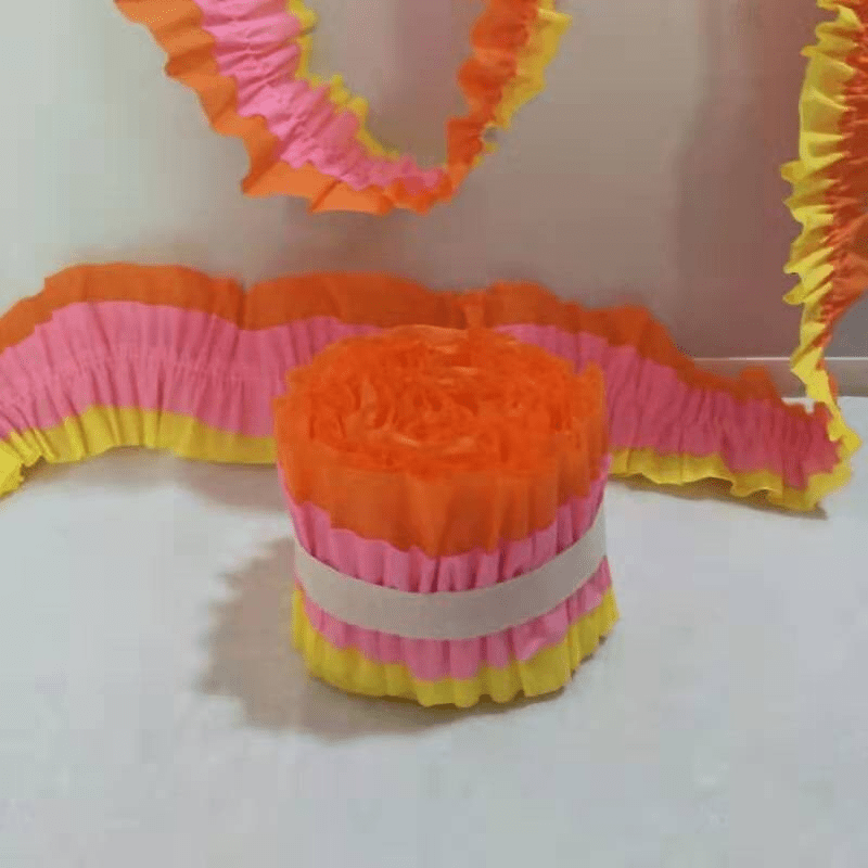 3M Wrinkled Paper Roll Flower Ribbon Background Decoration
