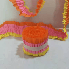 3M Wrinkled Paper Roll Flower Ribbon Background Decoration