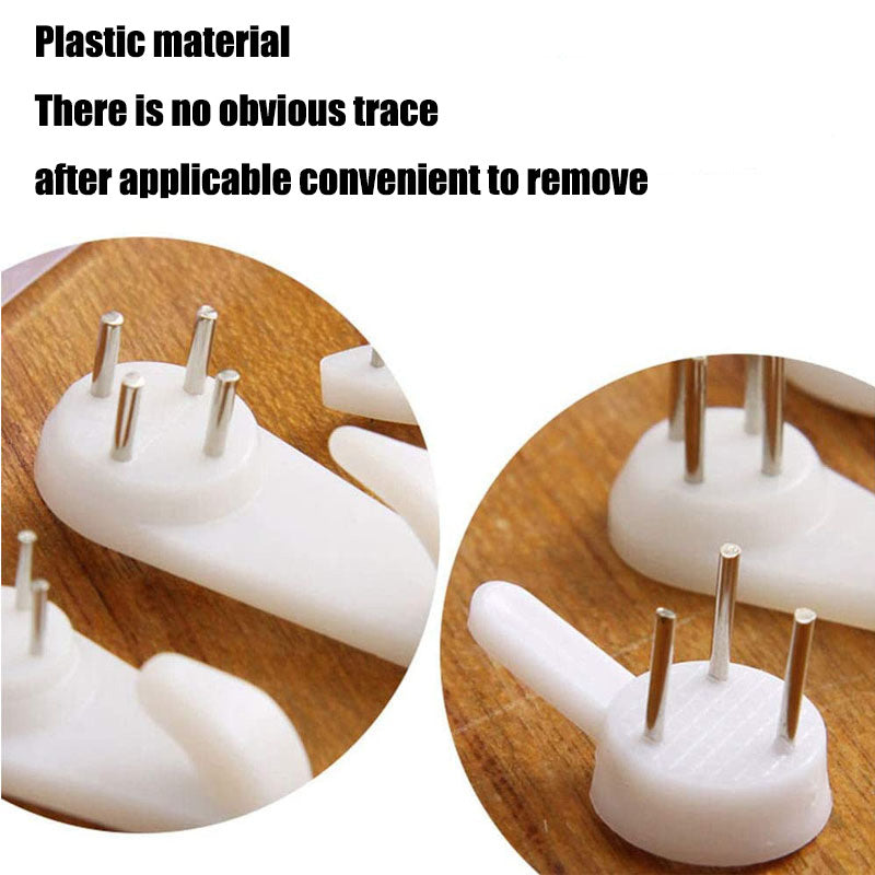 43pcs Traceless Nail Hooks for Concrete Walls Picture Frame Clock Hangers