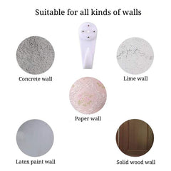 43pcs Traceless Nail Hooks for Concrete Walls Picture Frame Clock Hangers