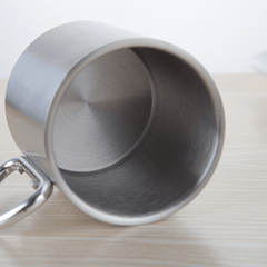 220ml Stainless Steel Water Cup with Handle for Camping