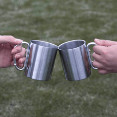 220ml Stainless Steel Water Cup with Handle for Camping