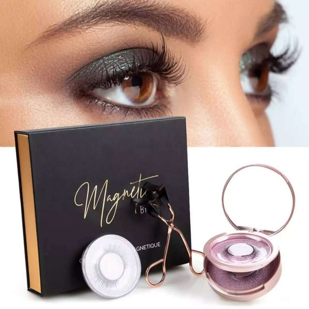 3 Pairs Magnetic False Eyelashes Set with Self Adhesive Technology