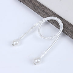 2pcs Faux Pearl Twist Ties for Curtains: Bedroom & Living Room Decor