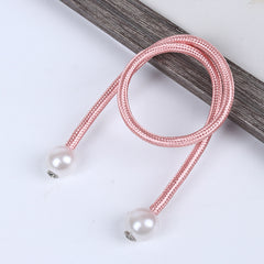 2pcs Faux Pearl Twist Ties for Curtains: Bedroom & Living Room Decor