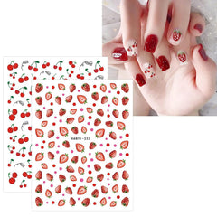 12 Sheets Fruit Nail Art Stickers Self Adhesive Decals
